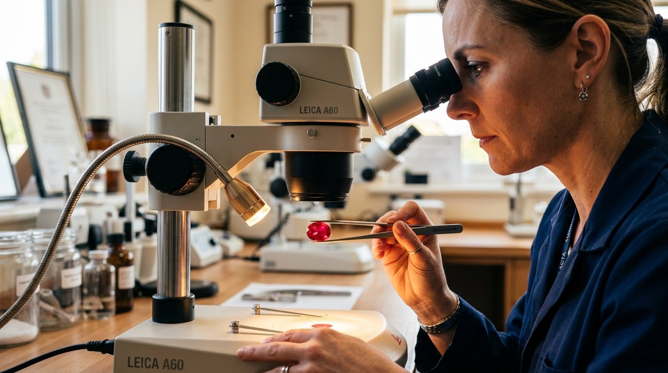 IGL Gemological Laboratory Microscope Examination